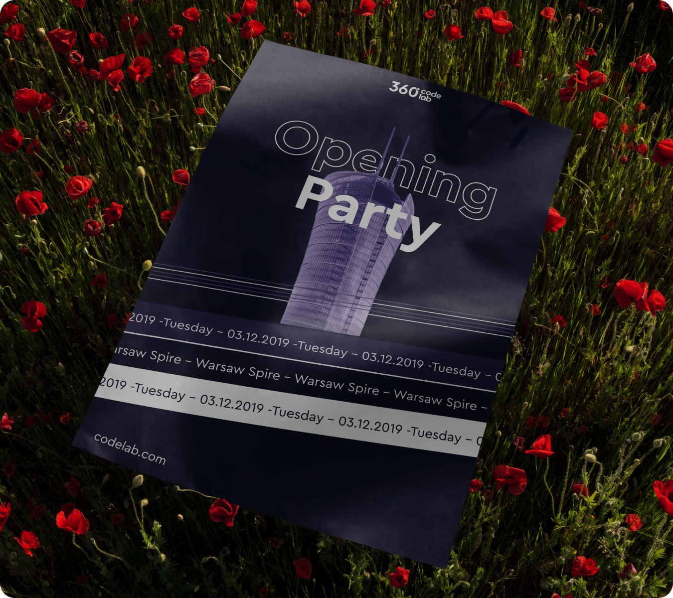 360 Codelab opening party poster